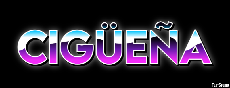 Cigüeña Efecto de texto