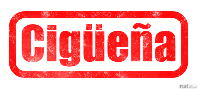 Cigüeña Efecto de texto