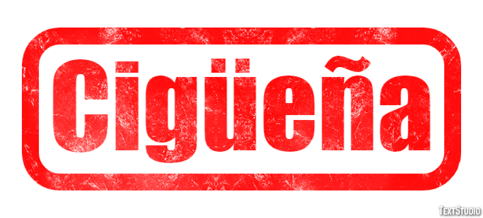 Cigüeña Efecto de Texto