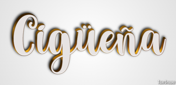 Cigüeña Efecto de texto