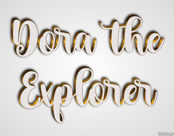 Dora the Explorer Text effect