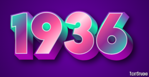 1936 Text Effect