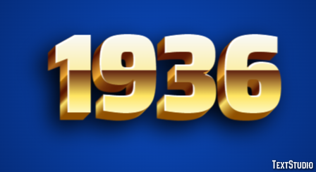 1936 Text effect
