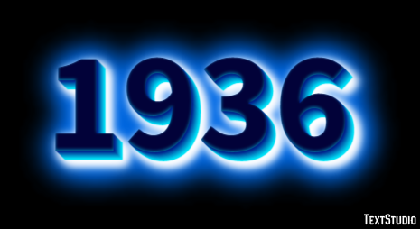1936 Text effect
