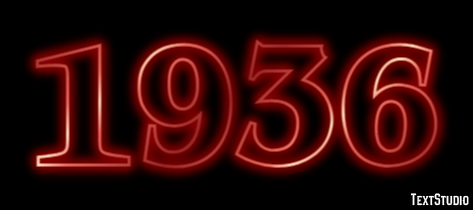 1936 Text effect