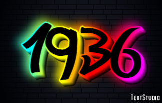 1936 Text effect