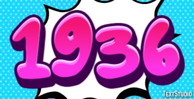 1936 Text effect