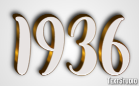 1936 Text effect
