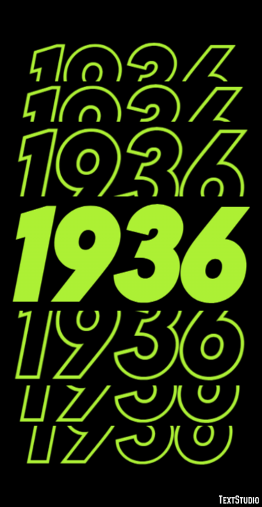 1936 Text effect