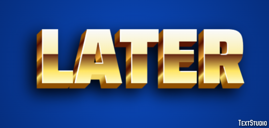 Later Text Effect