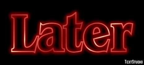 Later Text Effect