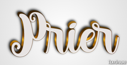 Prier Effet de texte