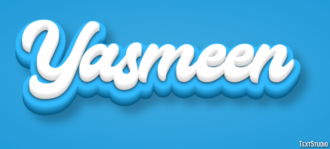 Yasmeen Texteffekt