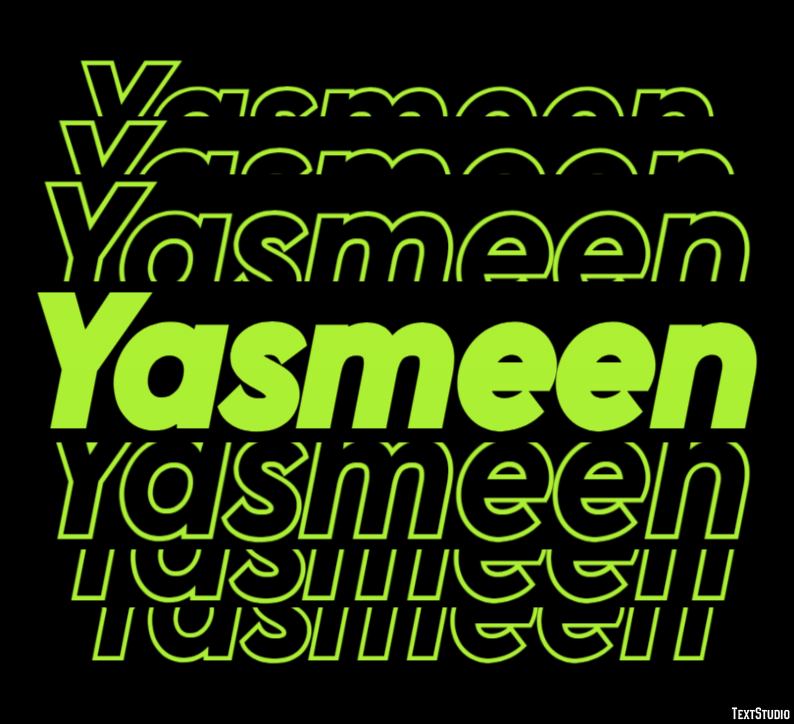 Yasmeen Texteffekt