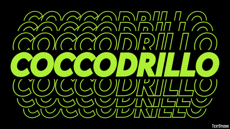Coccodrillo Effet de texte