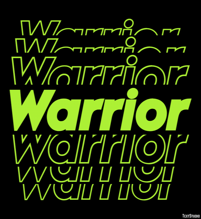 Warrior Efecto de Texto