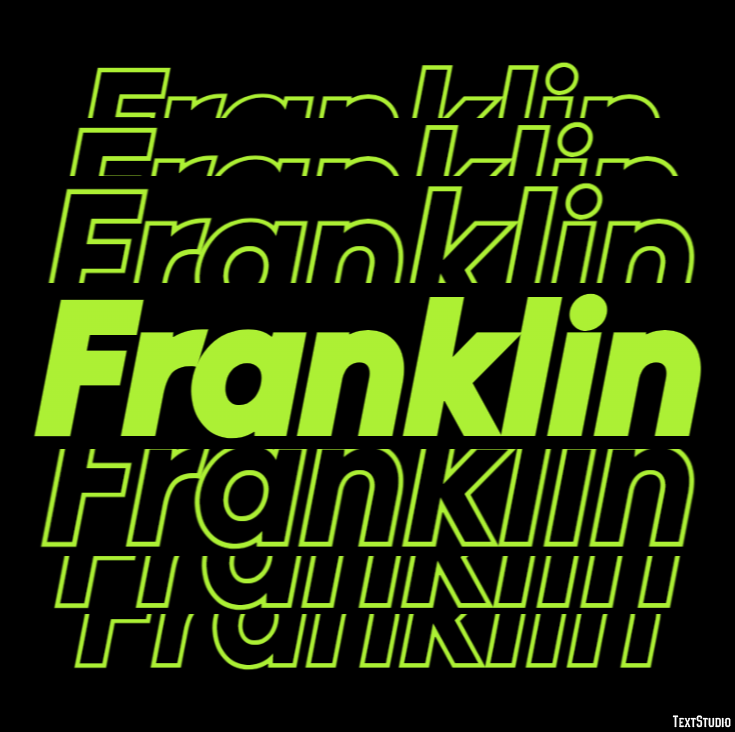 Franklin Effetto testo