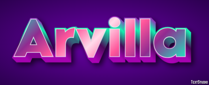 Arvilla Text effect