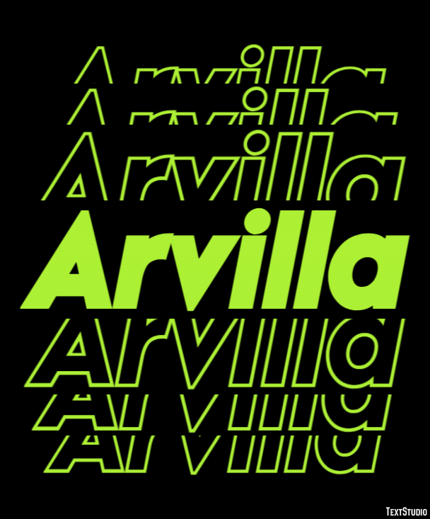 Arvilla Text effect