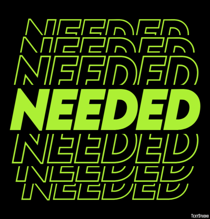 Needed Эффект текста