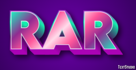 RAR Text effect