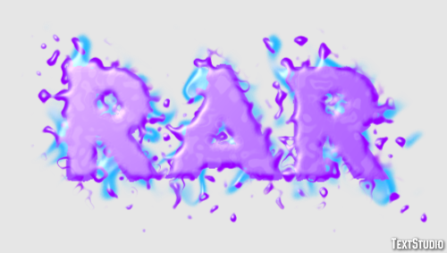RAR Text effect