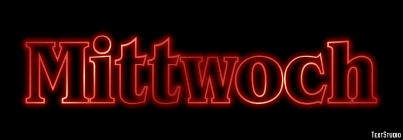 Mittwoch Texteffekt
