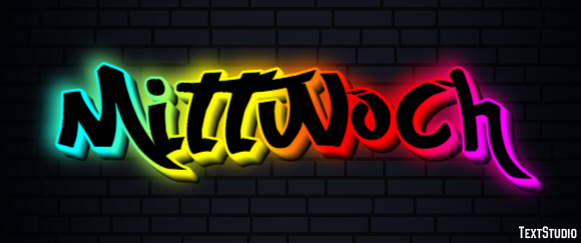 Mittwoch Texteffekt