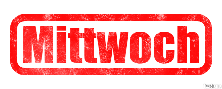 Mittwoch Texteffekt