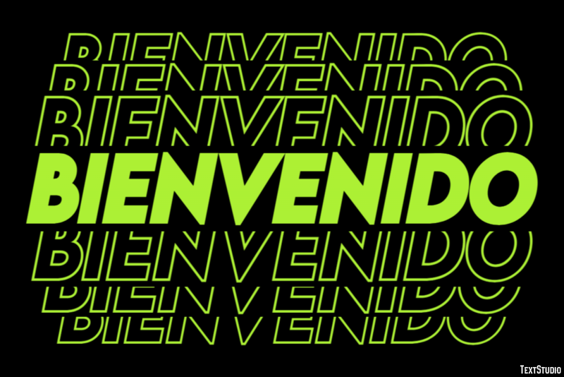 Bienvenido Efecto de Texto