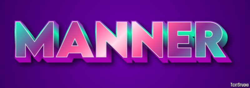 Manner Text Effect