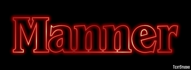 Manner Text Effect