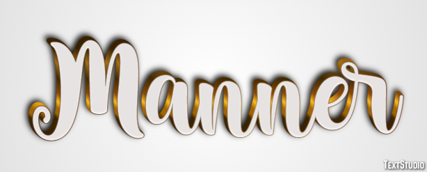 Manner Text effect