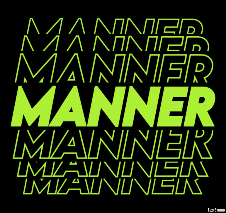 Manner Efekt tekstowy