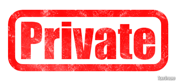 Private テキスト効果