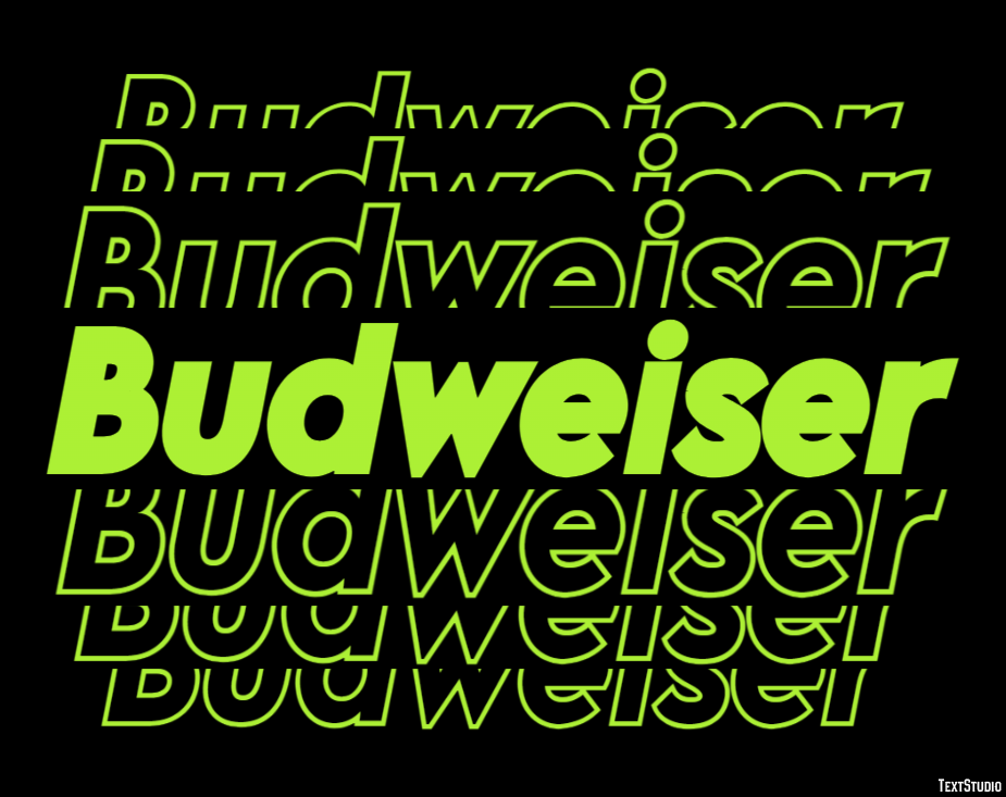 Budweiser Text Effect