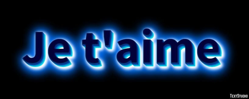 Je t'aime Effet de Texte