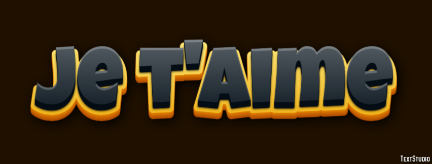 Je t'aime Effet de Texte