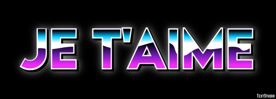 Je t'aime Effet de texte