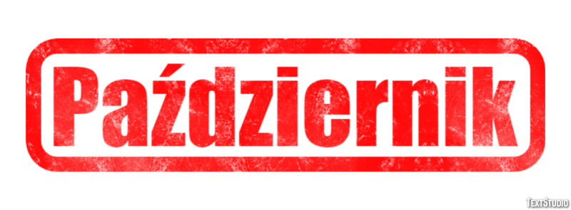 Październik Efekt tekstowy