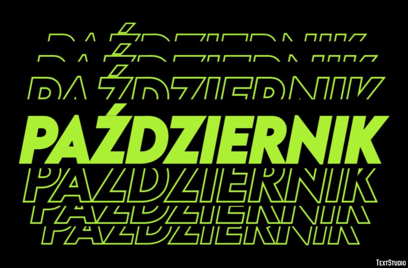 Październik Texteffekt