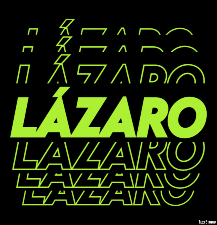 Lázaro Efecto de texto