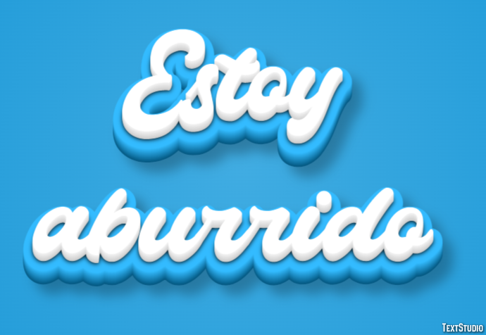Estoy aburrido Efecto de Texto