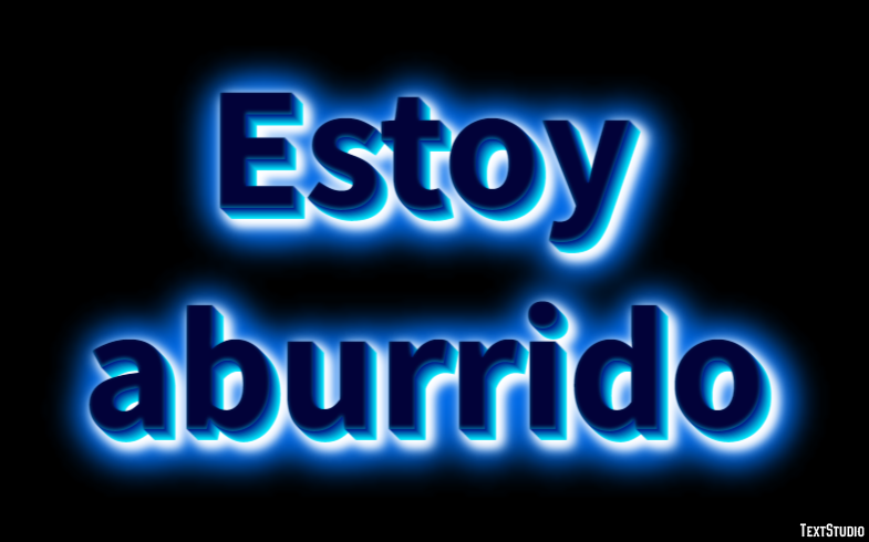 Estoy aburrido Texteffekt