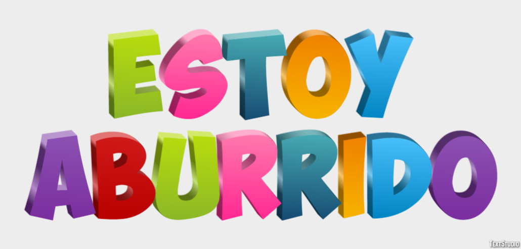 Estoy aburrido Efecto de Texto