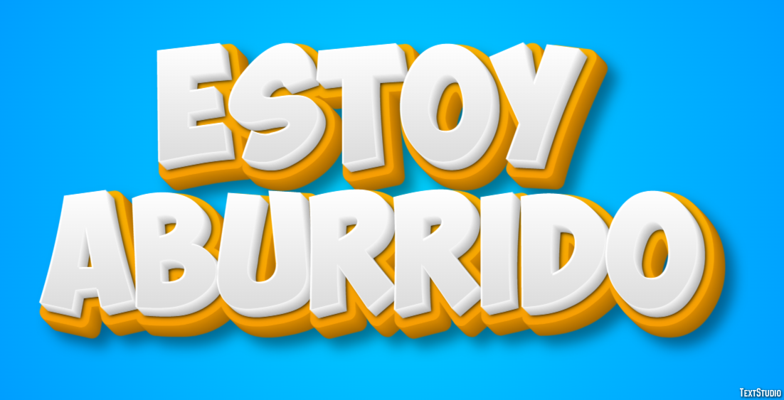 Estoy aburrido Efecto de Texto
