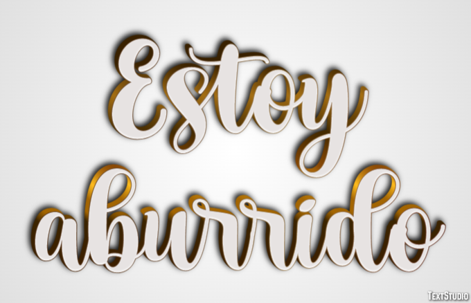 Estoy aburrido Efecto de Texto
