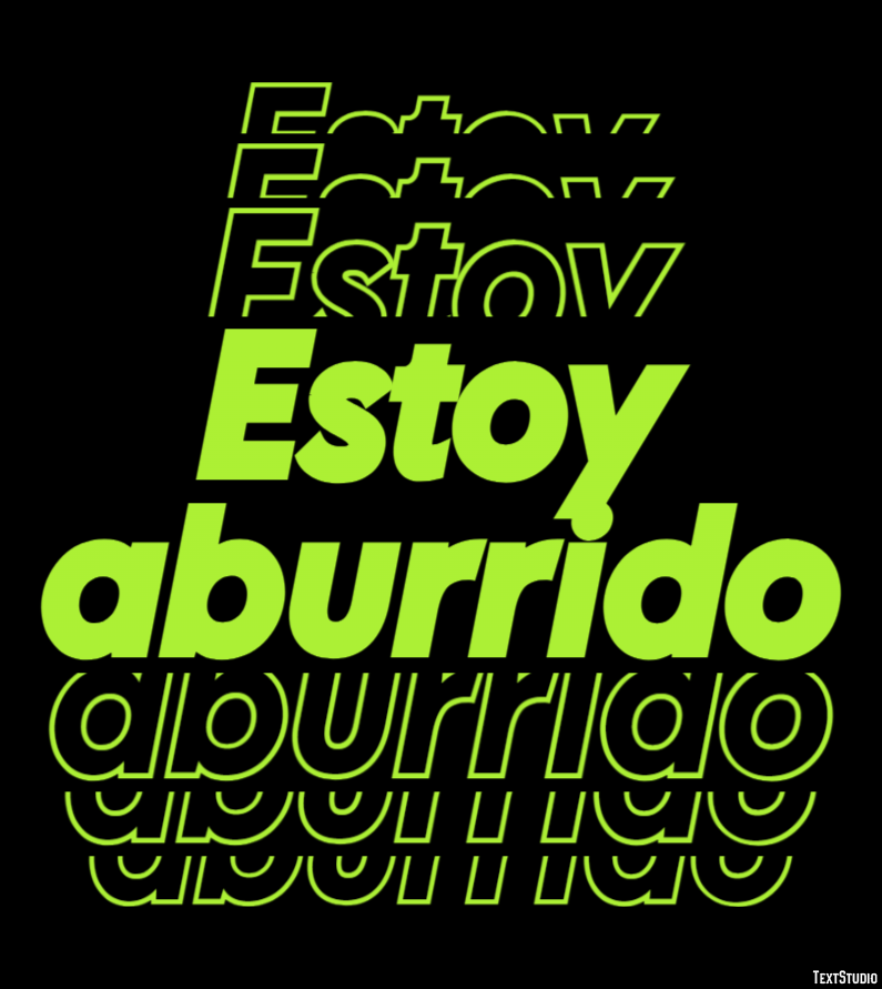 Estoy aburrido テキスト効果