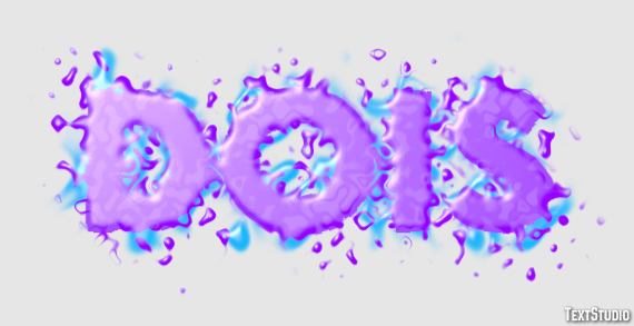 Dois Efeito de texto