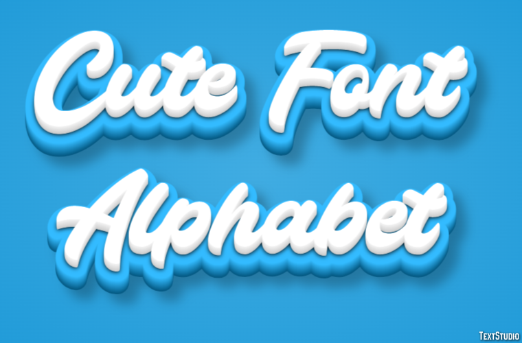 Cute Font Alphabet テキスト効果